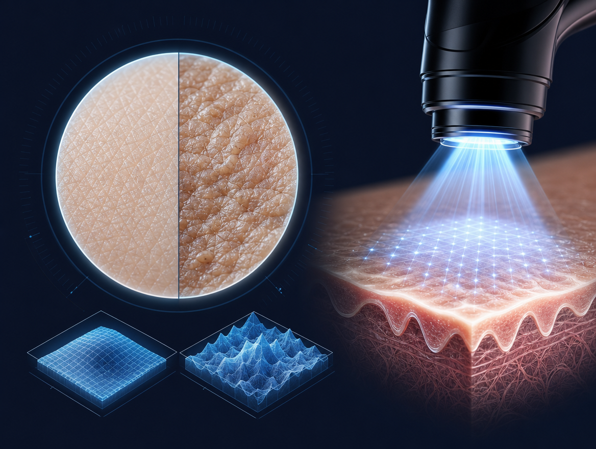 Skin texture and surface regularity